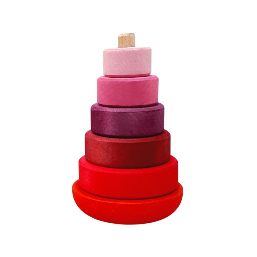 Wooden Stackers Grimm's | Wobbly Wooden Ring Stacker