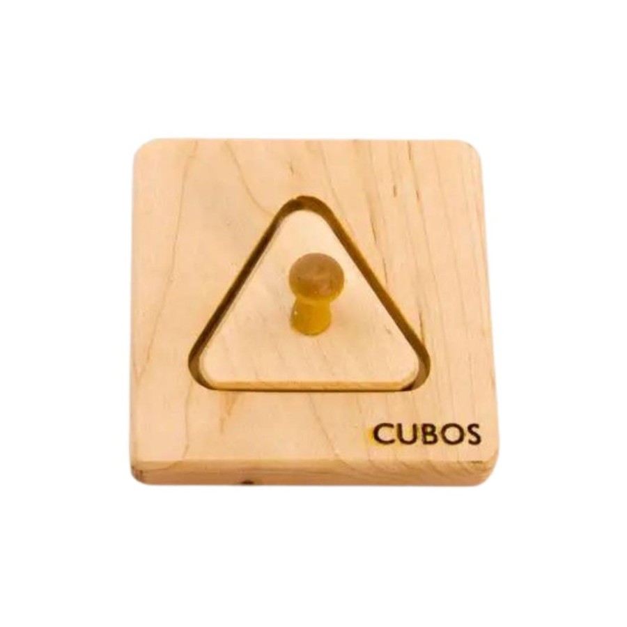 Wooden Puzzles Cubos | Small Triangle Wooden Puzzle - Neutral