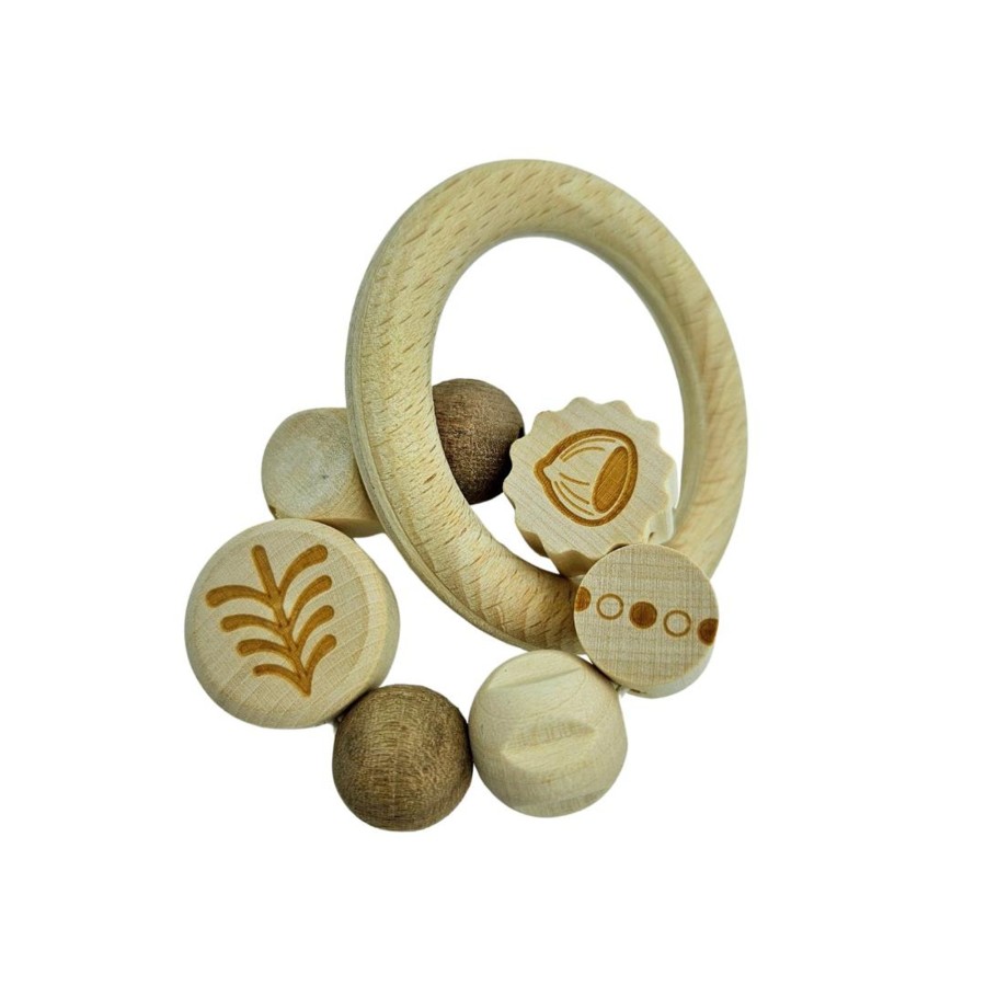 Wooden Baby Toys Heimess | Wooden Double Ring Grasper