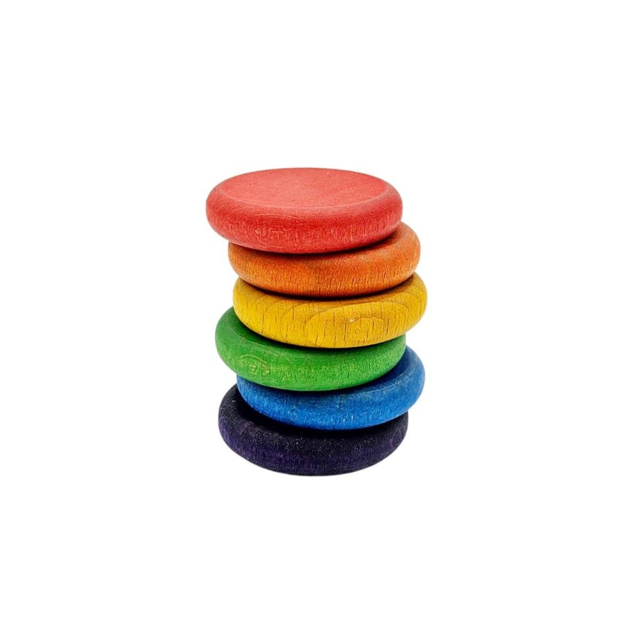 All Toddler Toys Grapat | Set Of 6 Wooden Coins