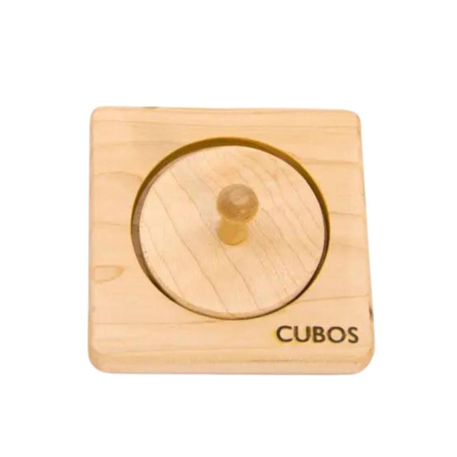 Wooden Puzzles Cubos | Small Circle Wooden Puzzle - Neutral