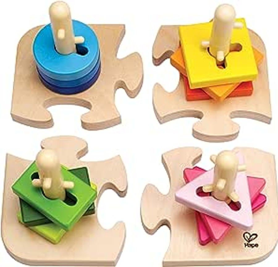 Wooden Stackers Hape | Creative Pegs Puzzle