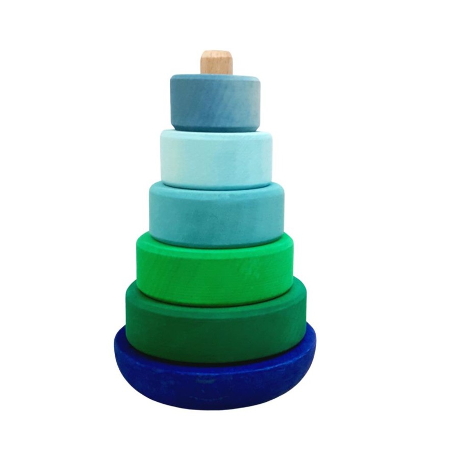 Wooden Stackers Grimm's | Wobbly Wooden Ring Stacker