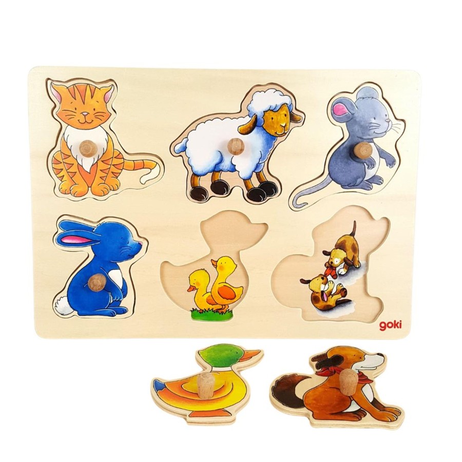 Wooden Puzzles Toy Exchange Club | Mother And Baby 6-Piece Wooden Puzzle