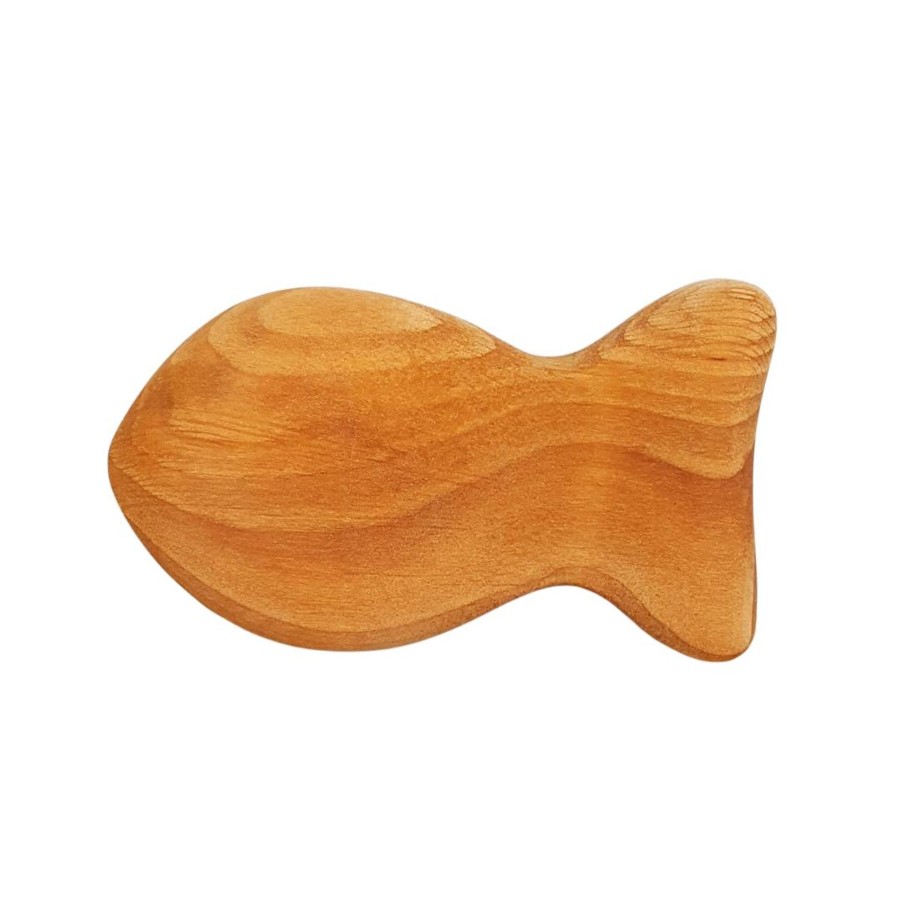 Wooden Baby Toys Grimm's | Wooden Fish Rattle