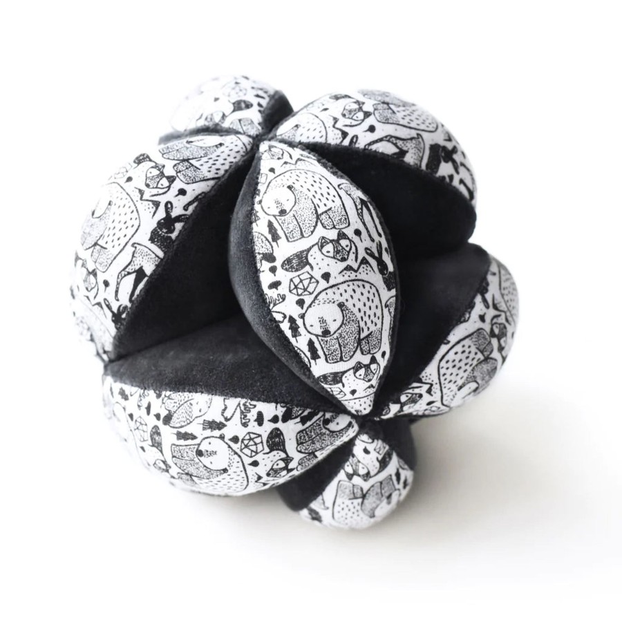 All Toddler Toys Wee Gallery | Black & White Plush Clutch Ball