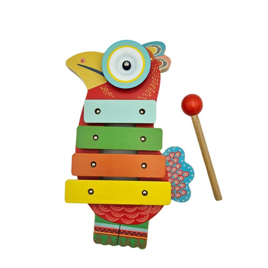 All Toddler Toys Goki | Wooden Bird Xylophone With Cymbal