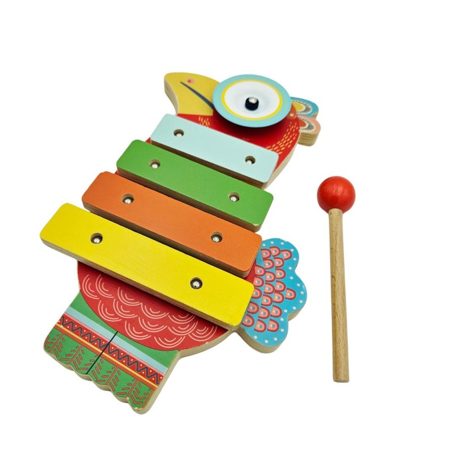 All Toddler Toys Goki | Wooden Bird Xylophone With Cymbal