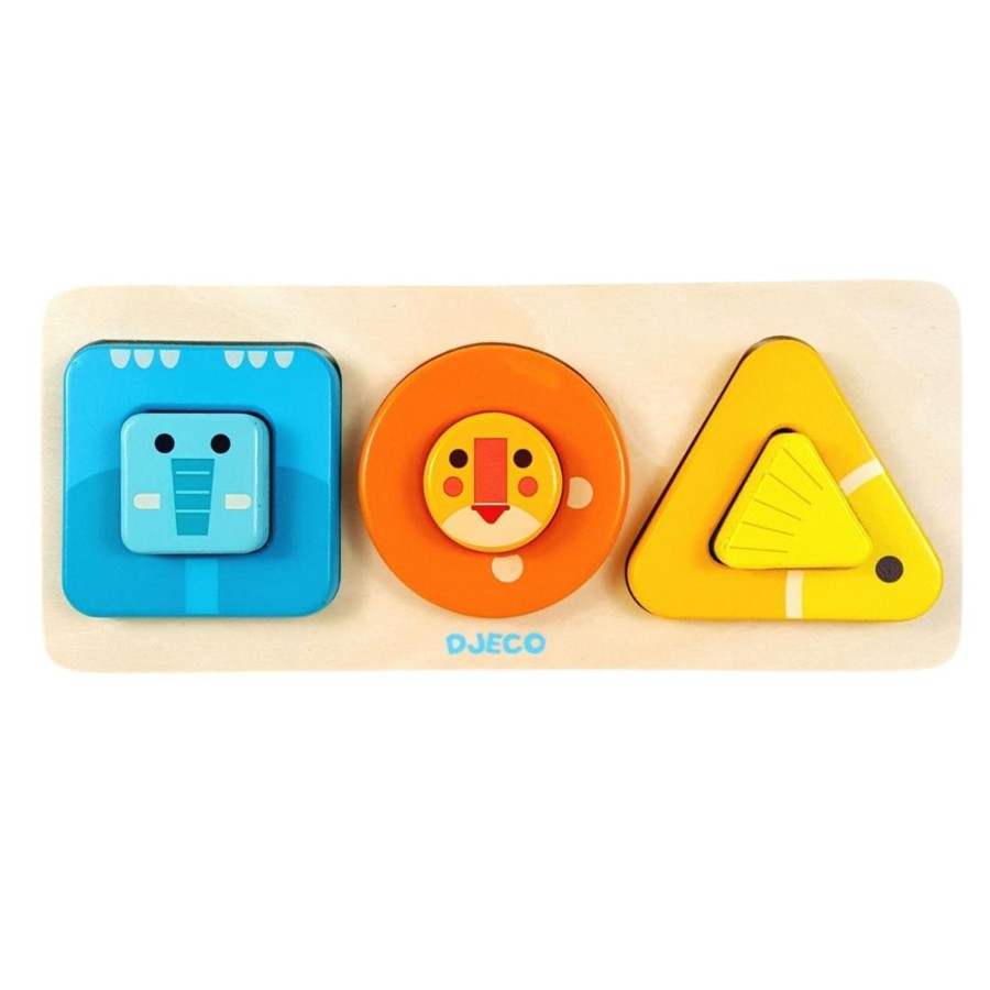 Wooden Puzzles Djeco | Animal Nesting Shapes Puzzle