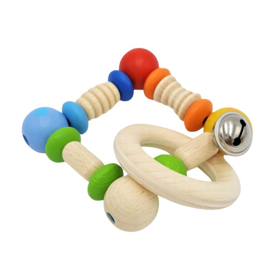 Wooden Baby Toys Heimess | Square Wooden Rattle