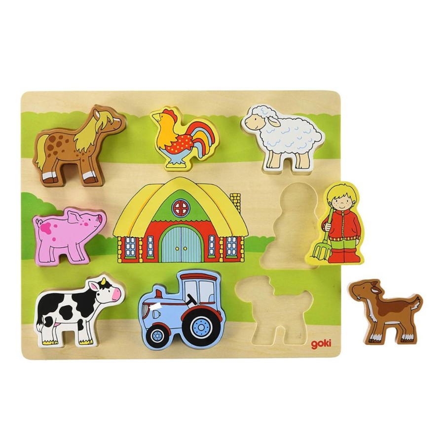 Wooden Puzzles Toy Exchange Club | 8-Piece Farm Life Wooden Puzzle