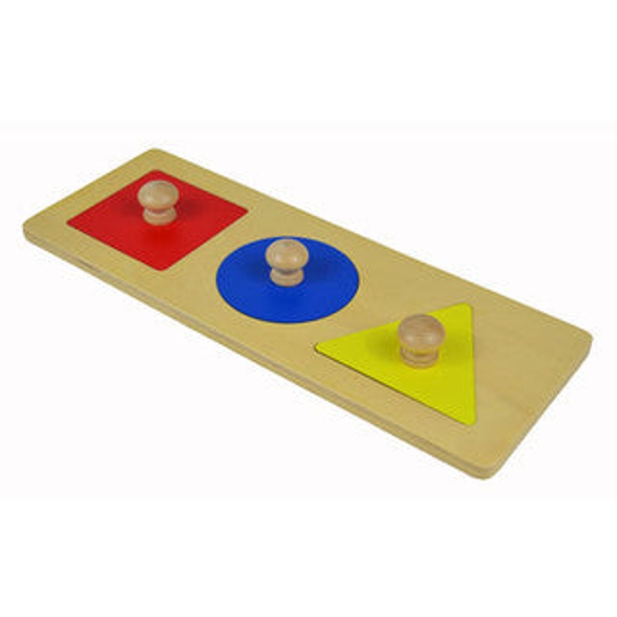 Wooden Puzzles Montessori | Montessori 3 Shapes Puzzle