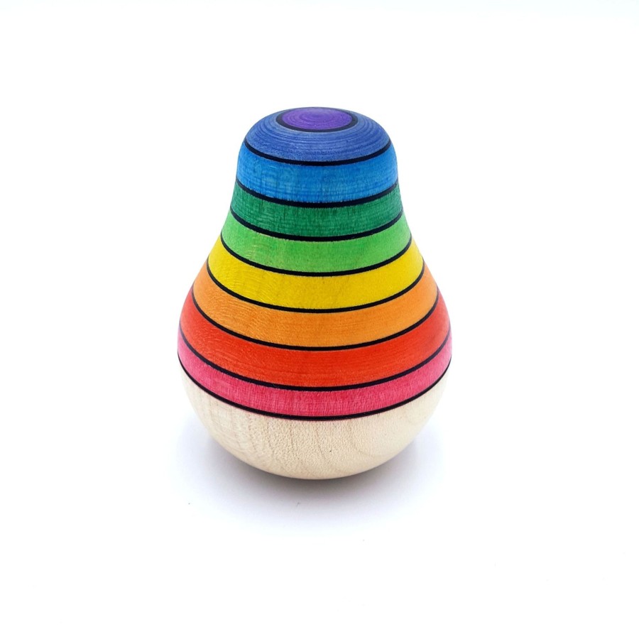 All Toddler Toys Mader | Rainbow Wooden Wobbly Pear