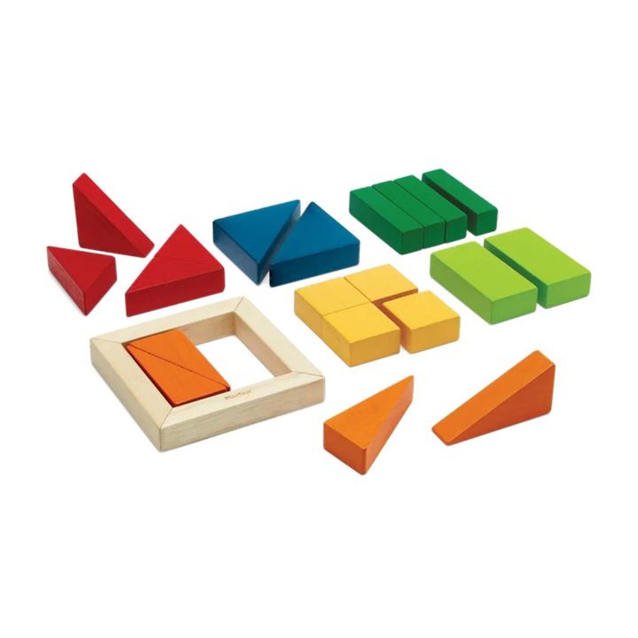 Wooden Puzzles Plan Toys | Fraction Blocks