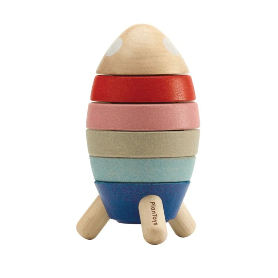 Wooden Stackers Plan Toys | Stacking Rocket