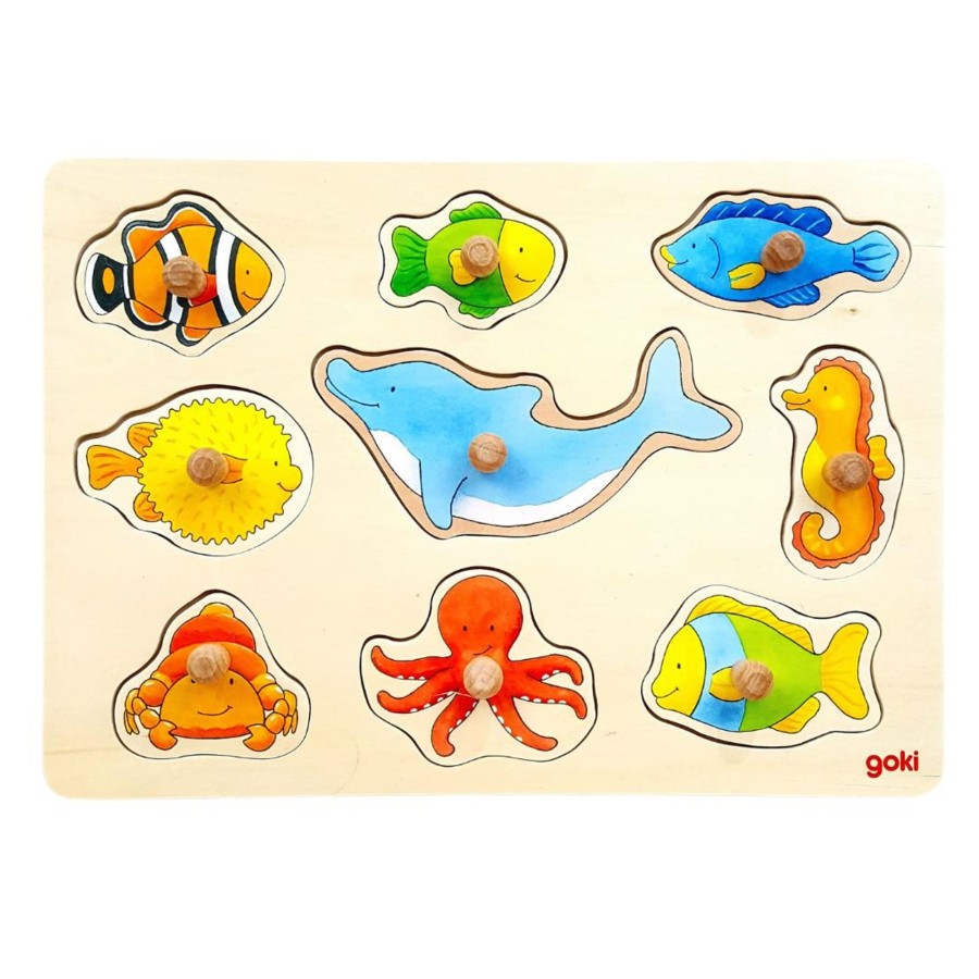 Wooden Puzzles Toy Exchange Club | Sea Life 9-Piece Wooden Puzzle