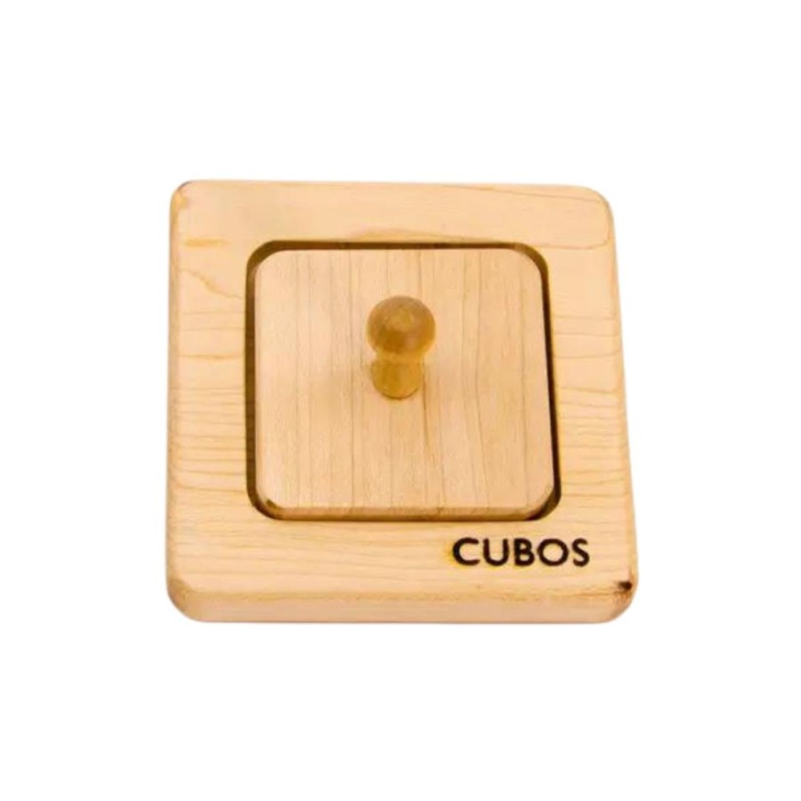 Wooden Puzzles Cubos | Small Square Wooden Puzzle - Neutral