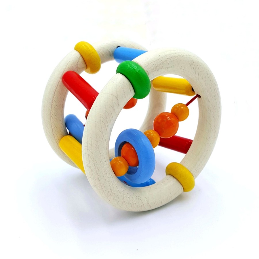 Wooden Baby Toys Toy Exchange Club | Rolling Wooden Rattle