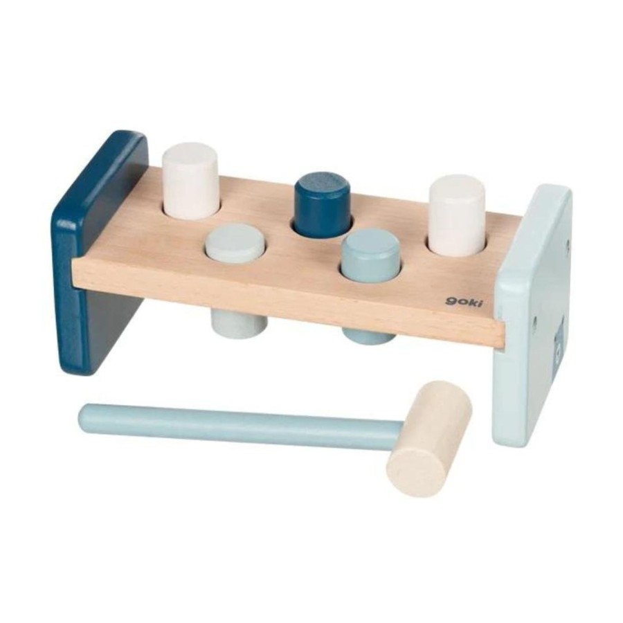 All Toddler Toys Goki | Hammer Pegs - Blue Bench