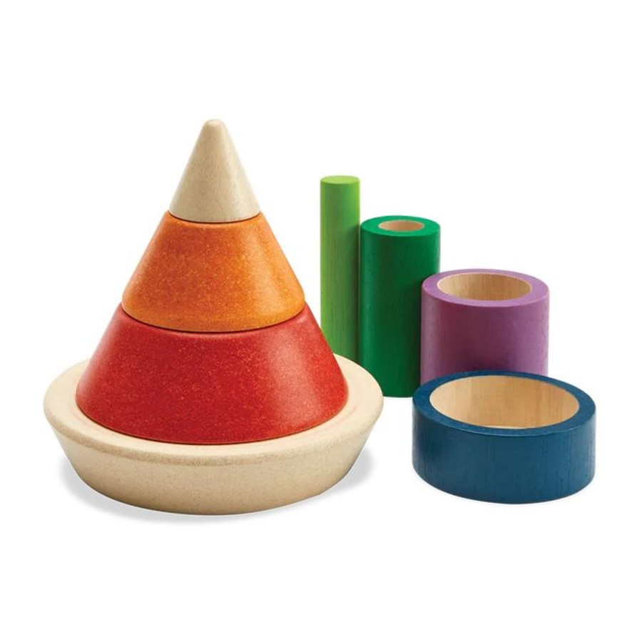 Wooden Stackers Plan Toys | Sorting Cone Stacker