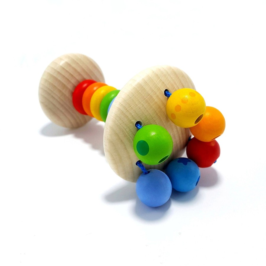 Wooden Baby Toys Heimess | Rainbow Wooden Baby Rattle